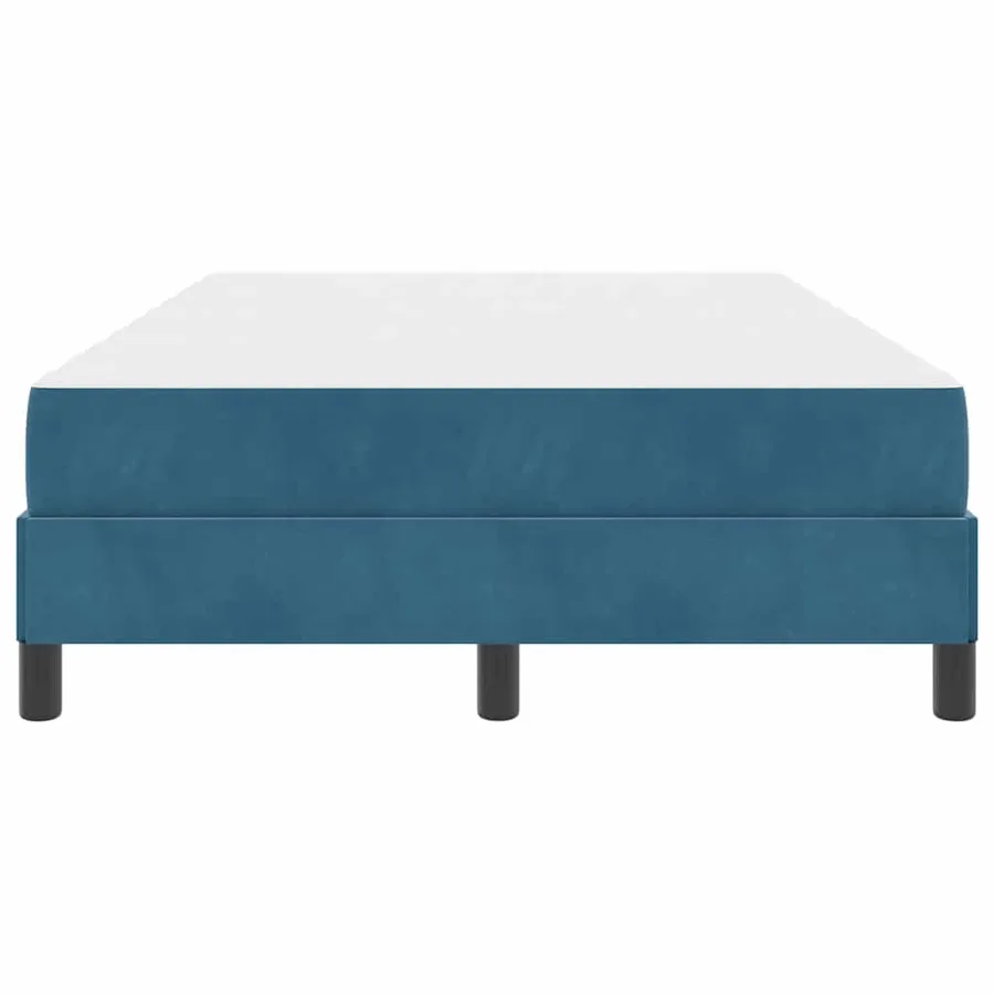 Lit à ressorts avec matelas Bleu foncé 120 x 220 cm tissu - 5