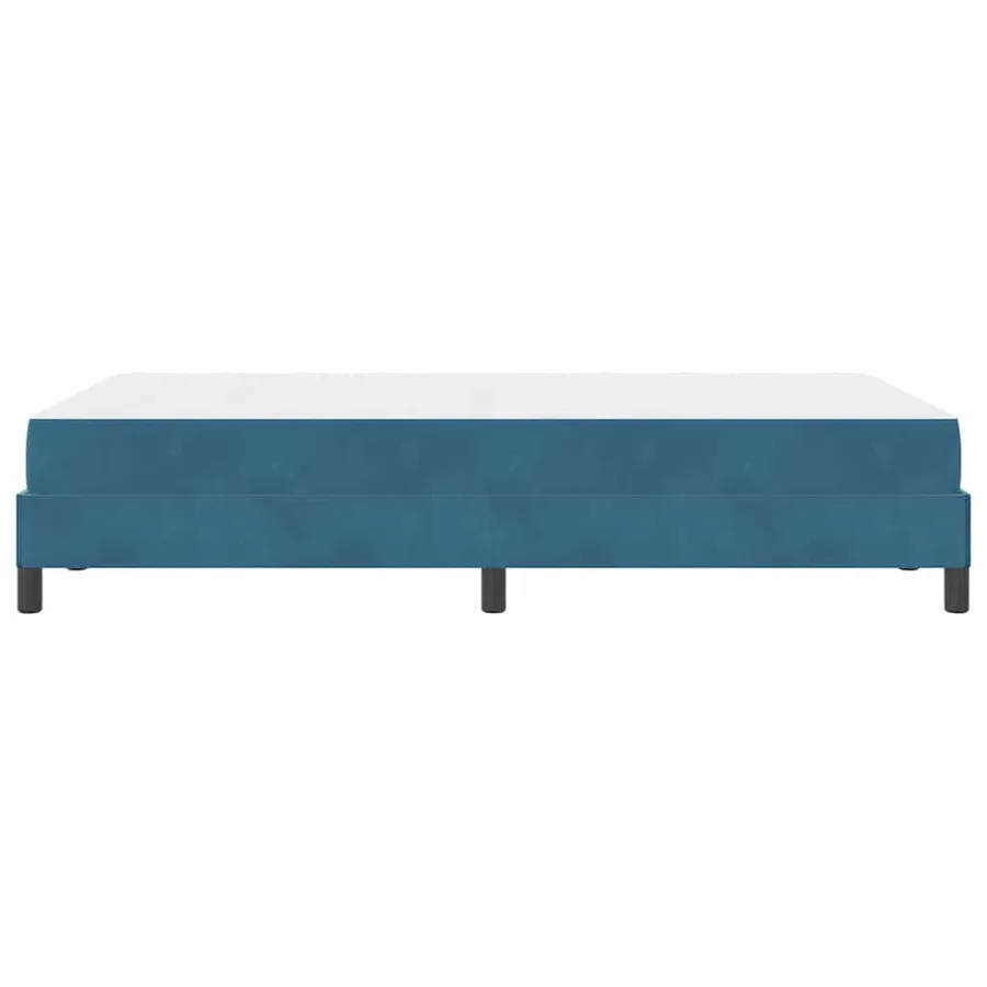 Lit à ressorts avec matelas Bleu foncé 120 x 220 cm tissu - 6