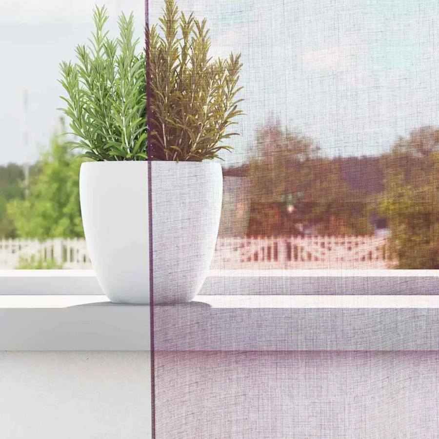 Rideaux en voile à œillets (2 pcs) violets - 3