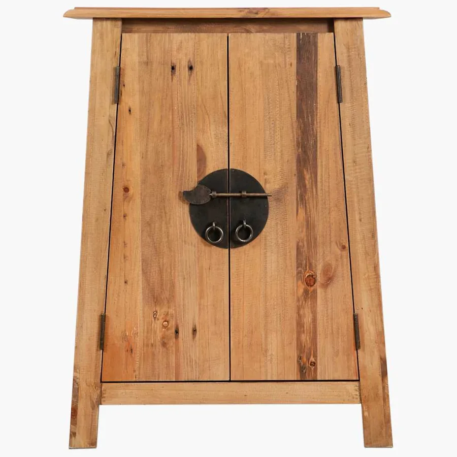 Armoire latérale de salle de bain Pin massif 59x32x80 cm - 2