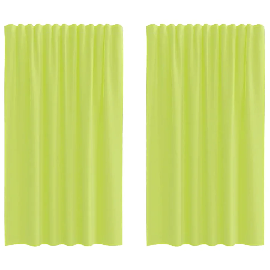 Rideaux en voile à œillets 2 pcs vert pomme - 2