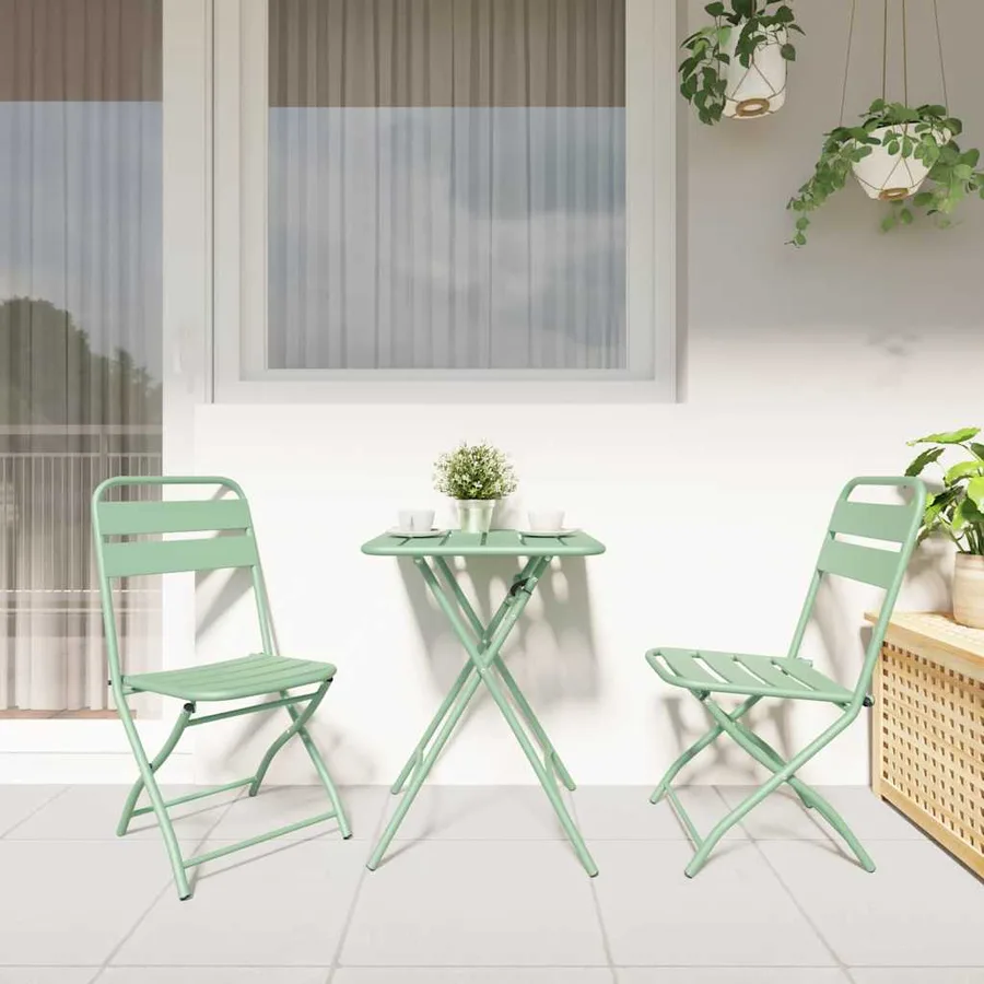 Ensemble bistrot 3 pcs Vert Acier - 4