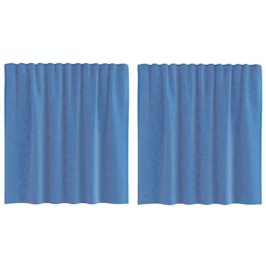 Rideaux en voile avec passe-tringles 2 pcs bleu royal - 2