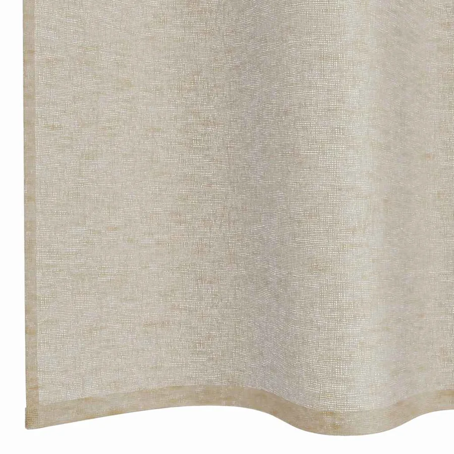 Rideau en Voile 2 pcs Couleur sable 260 x 140 cm Polyester - 6