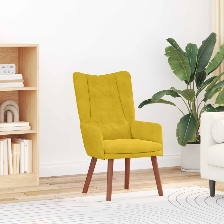 fauteuil Jaune 63 x 67 x 94 cm Velours