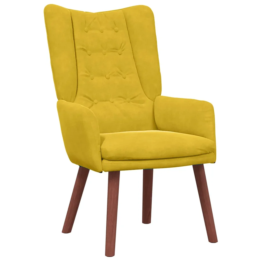 fauteuil Jaune 63 x 67 x 94 cm Velours - 2