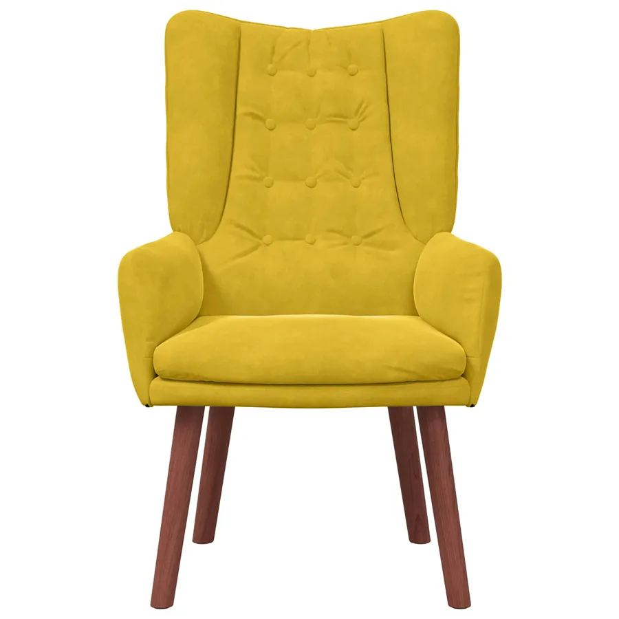 fauteuil Jaune 63 x 67 x 94 cm Velours - 4