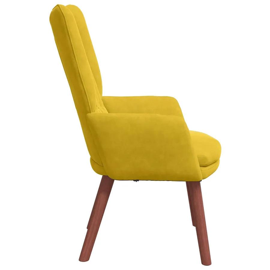fauteuil Jaune 63 x 67 x 94 cm Velours - 5