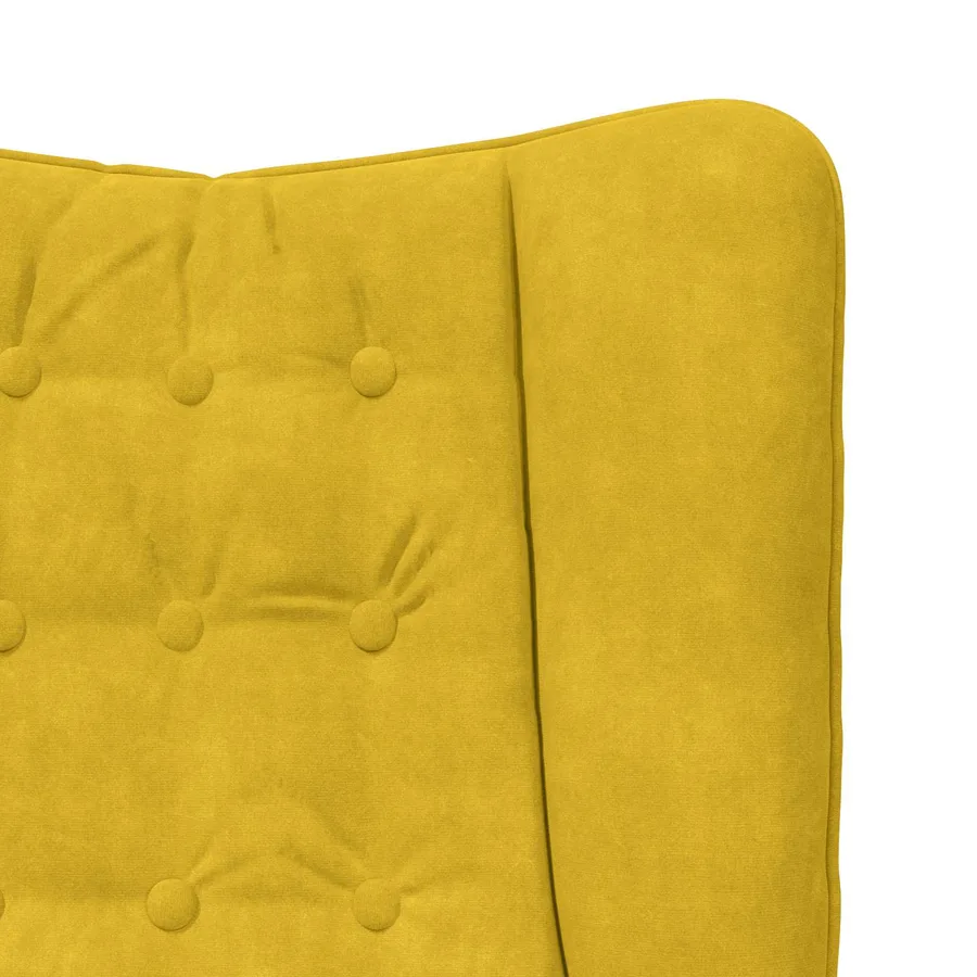 fauteuil Jaune 63 x 67 x 94 cm Velours - 7