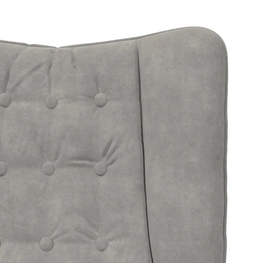 fauteuil Gris clair 63 x 67 x 94 cm Velours - 7