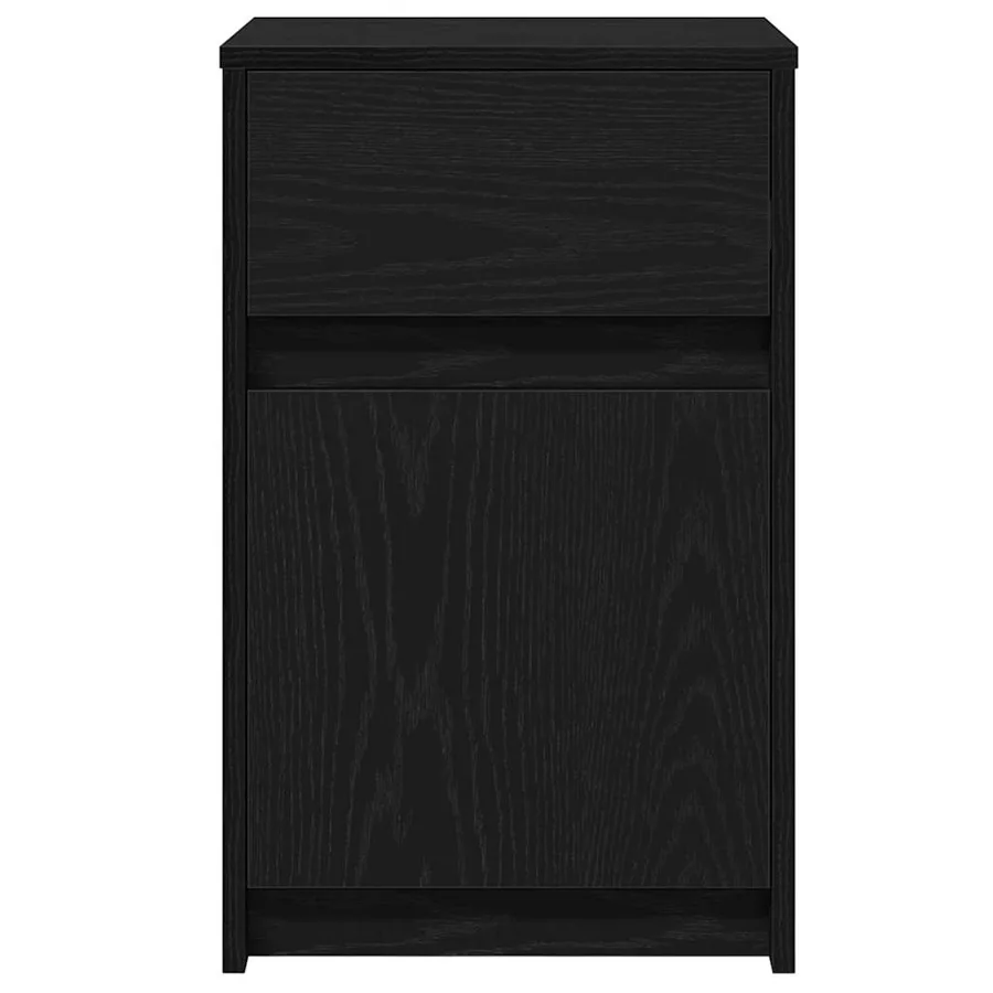 Armoire de chevet LED 2 pcs Chêne noir 38 x 34 x 61 cm - 6