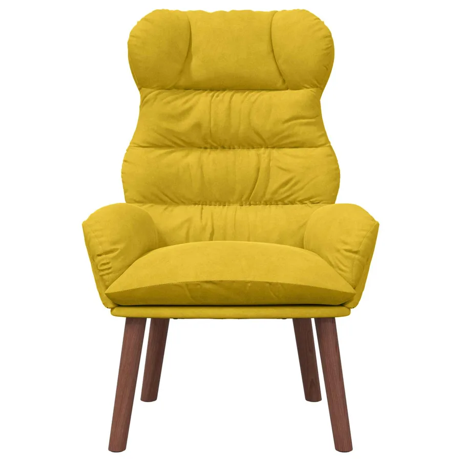 fauteuil Jaune 69 x 74 x 93 cm Velours - 4