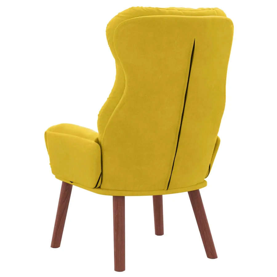 fauteuil Jaune 69 x 74 x 93 cm Velours - 6