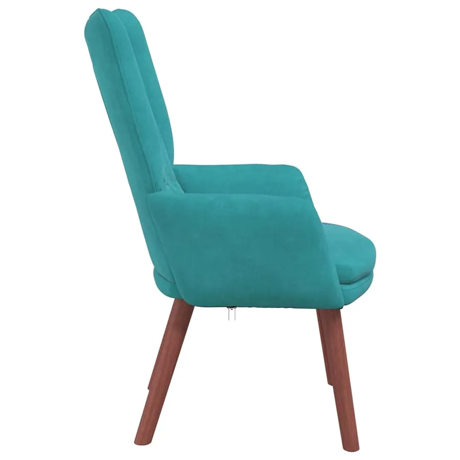 fauteuil Turquoise 63 x 67 x 94 cm Velours - 5