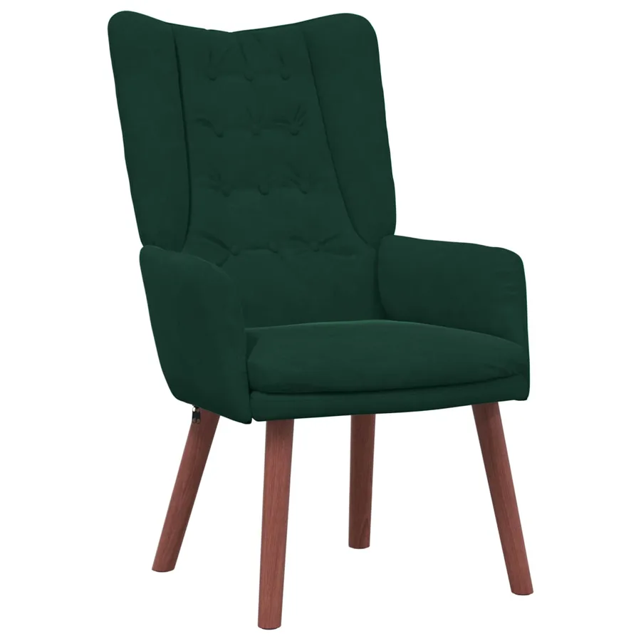 fauteuil Vert foncé 63 x 67 x 94 cm Velours - 2