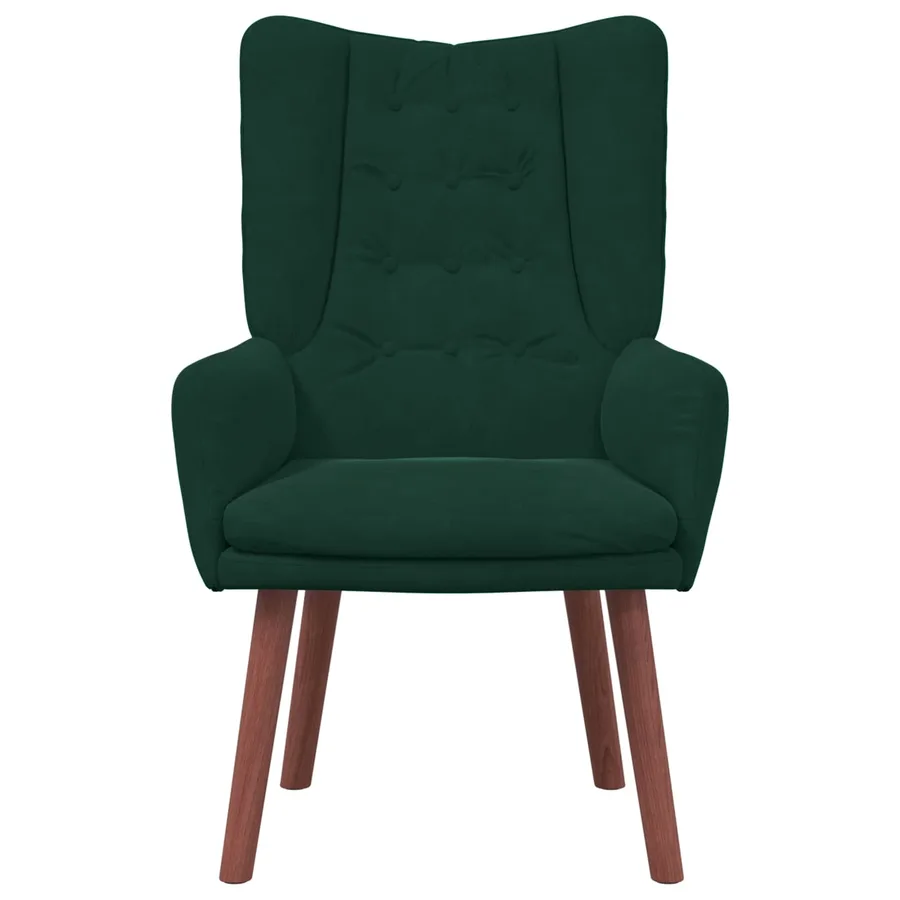 fauteuil Vert foncé 63 x 67 x 94 cm Velours - 4