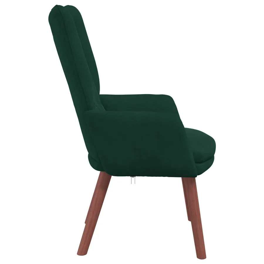 fauteuil Vert foncé 63 x 67 x 94 cm Velours - 5