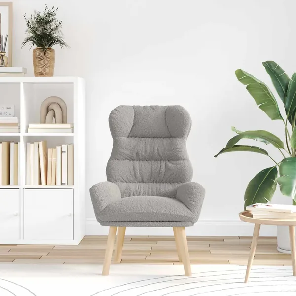 fauteuil Gris clair 69 x 74 x 93 cm Tissu Sherpa