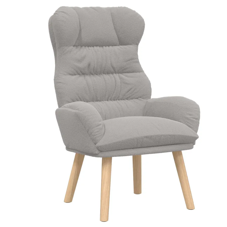 fauteuil Gris clair 69 x 74 x 93 cm Tissu Sherpa - 2