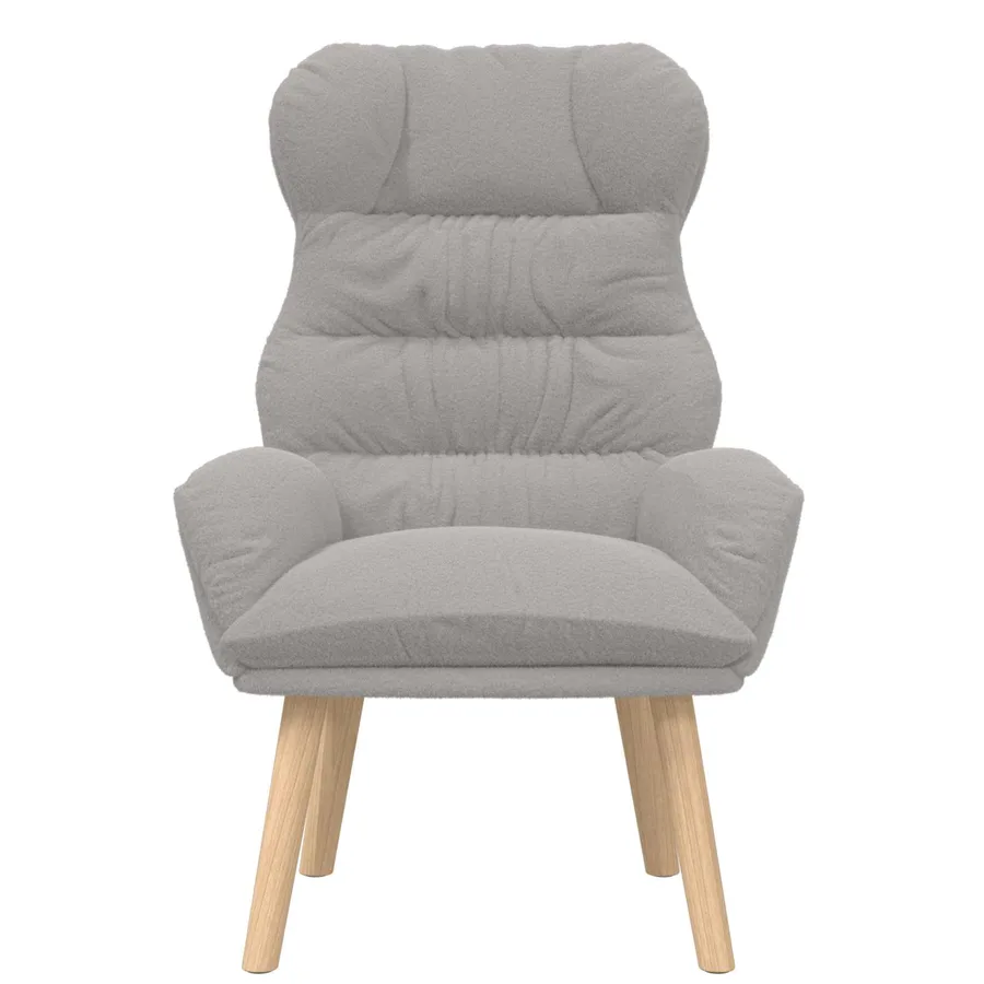 fauteuil Gris clair 69 x 74 x 93 cm Tissu Sherpa - 3