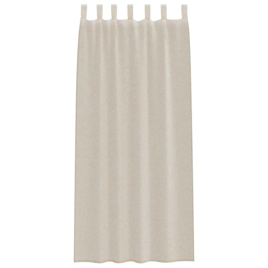 Rideau en Voile 2 pcs Couleur sable 225 x 140 cm Polyester - 4