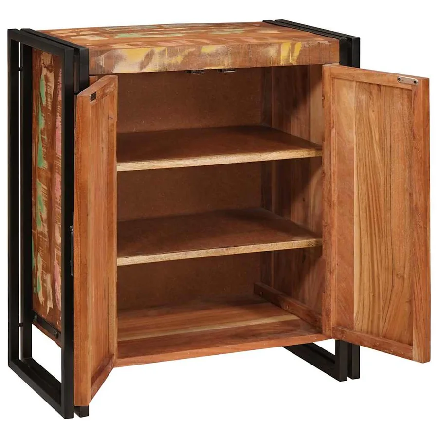 Cabinet de chevet Multicolore Bois massif recyclé - 4
