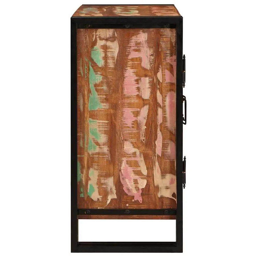 Cabinet de chevet Multicolore Bois massif recyclé - 6