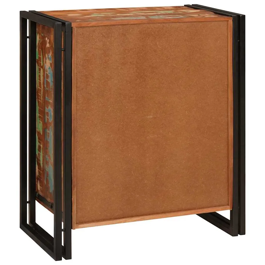 Cabinet de chevet Multicolore Bois massif recyclé - 7