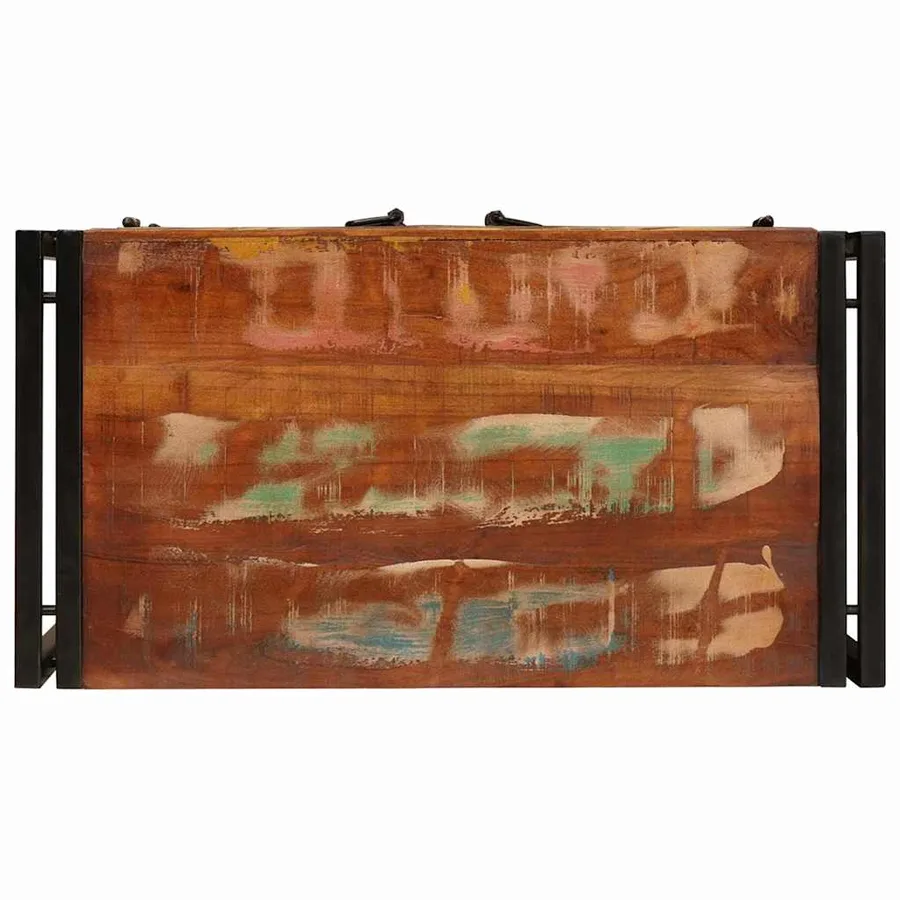 Cabinet de chevet Multicolore Bois massif recyclé - 8