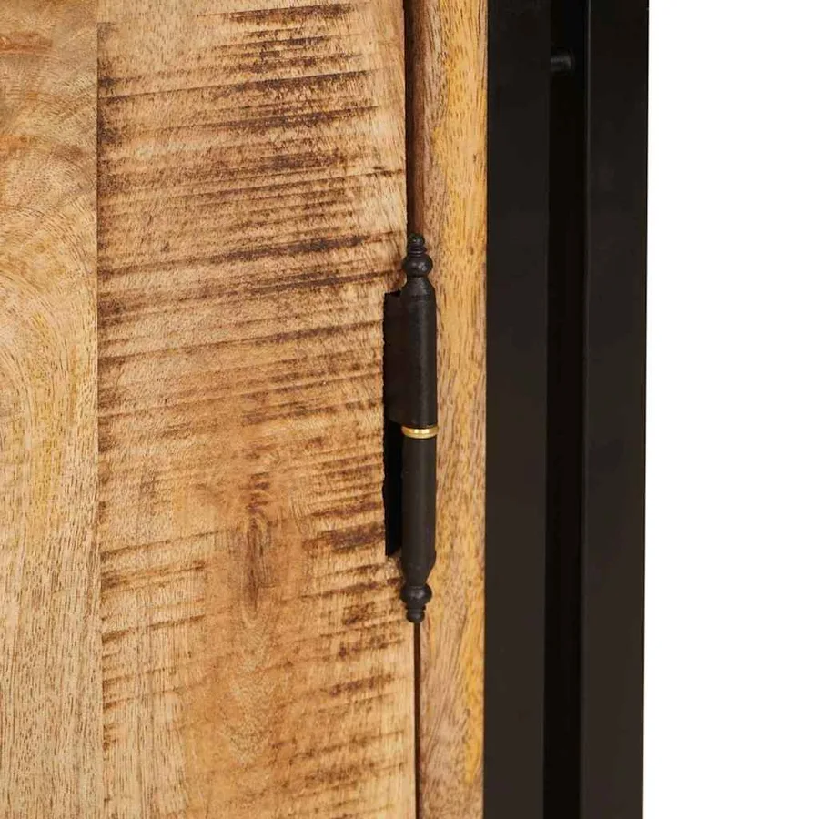 Cabinet de chevet Marron Bois de mangue brut massif - 10