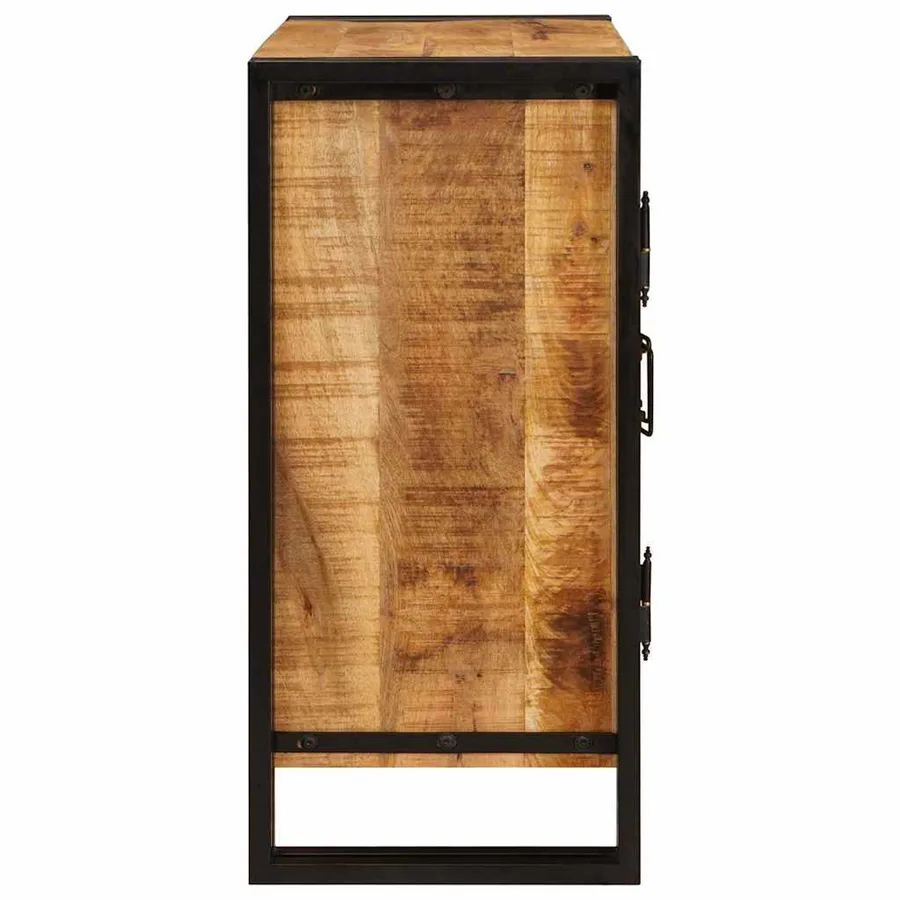 Cabinet de chevet Marron Bois de mangue brut massif - 6