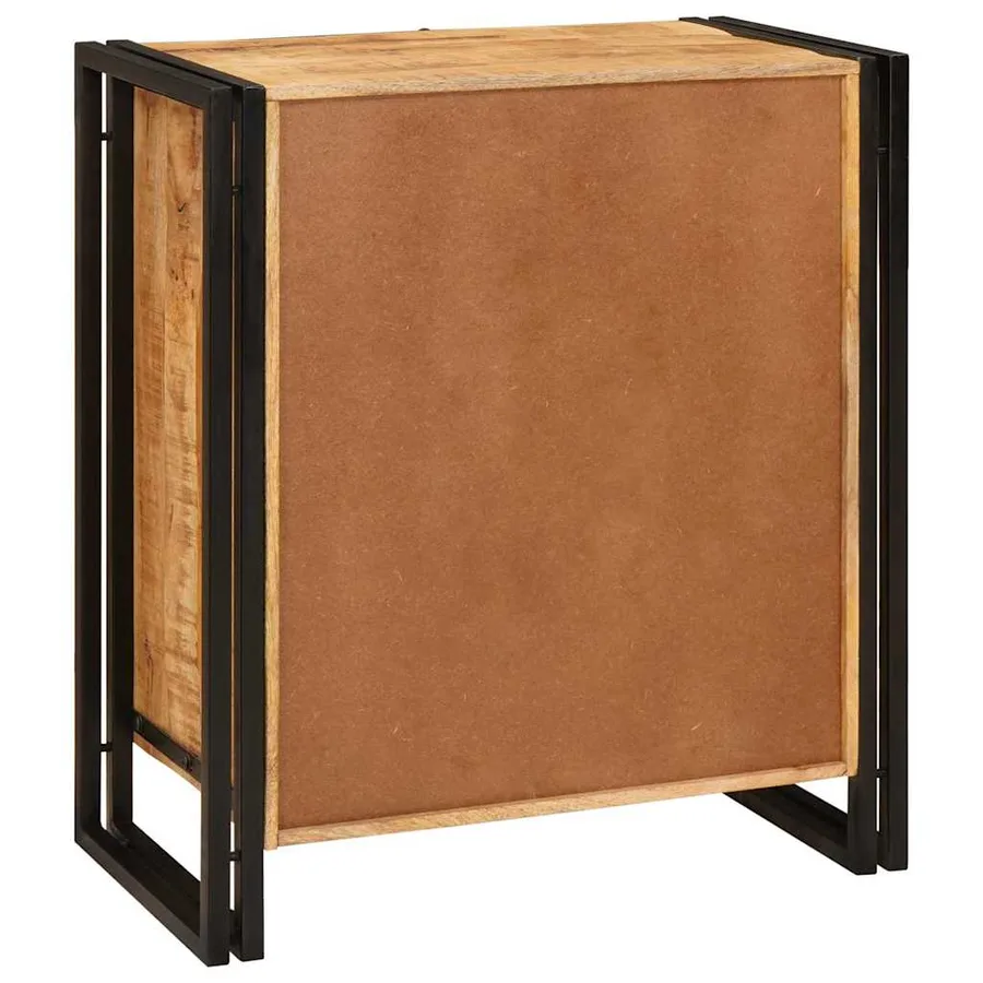 Cabinet de chevet Marron Bois de mangue brut massif - 7