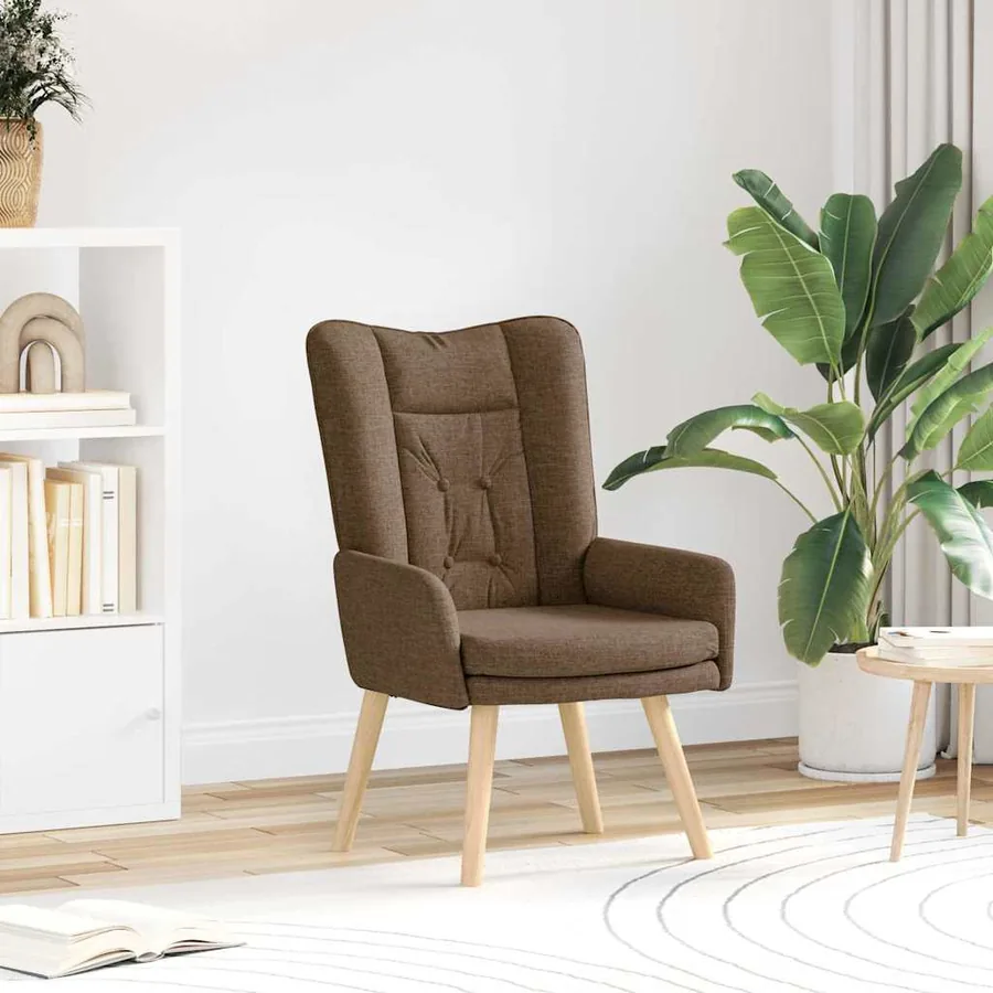 fauteuil Marron 63 x 67 x 94 cm Tissu et contreplaqué