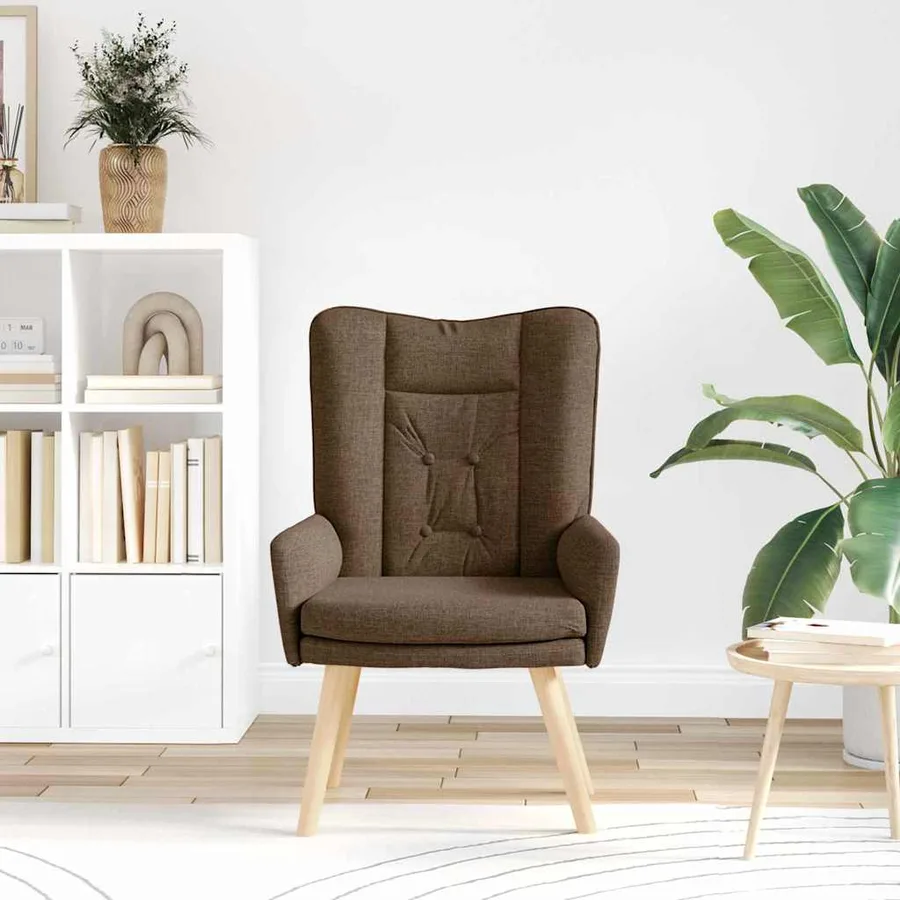 fauteuil Marron 63 x 67 x 94 cm Tissu et contreplaqué - 3