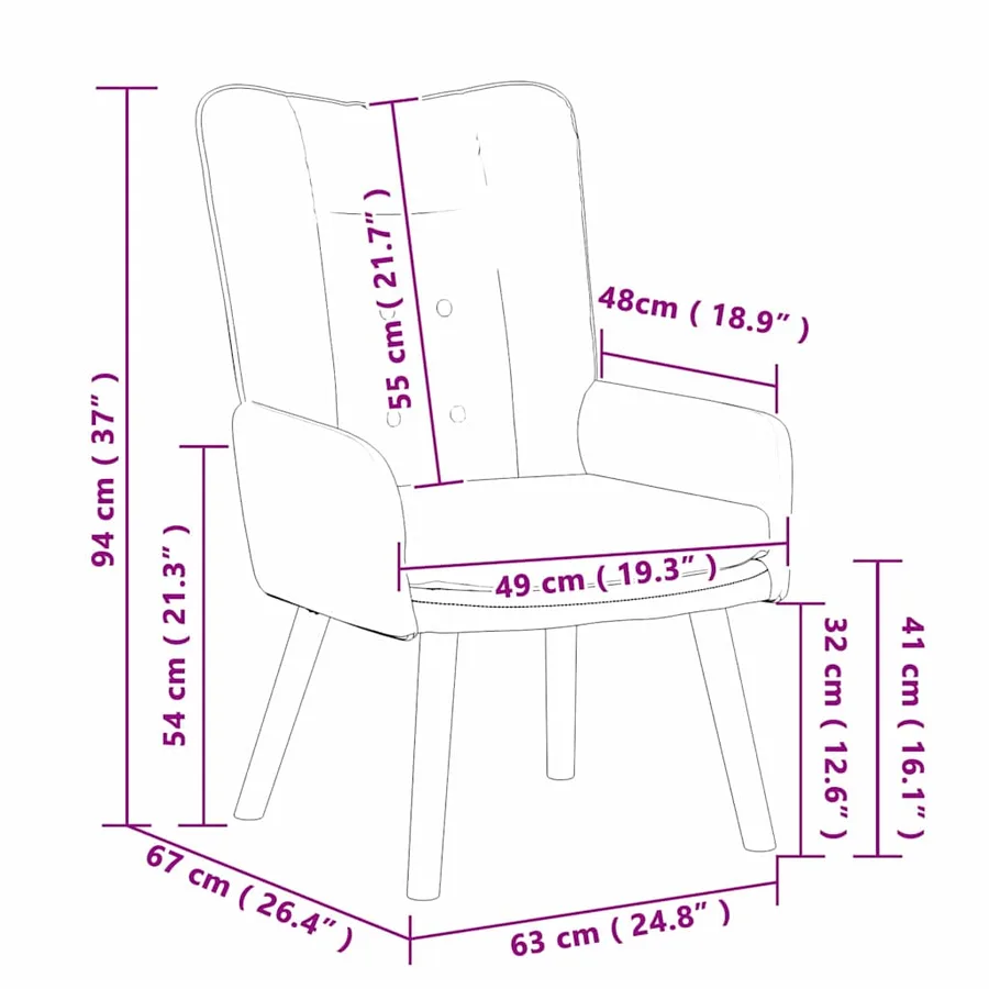 fauteuil Marron 63 x 67 x 94 cm Tissu et contreplaqué - 9