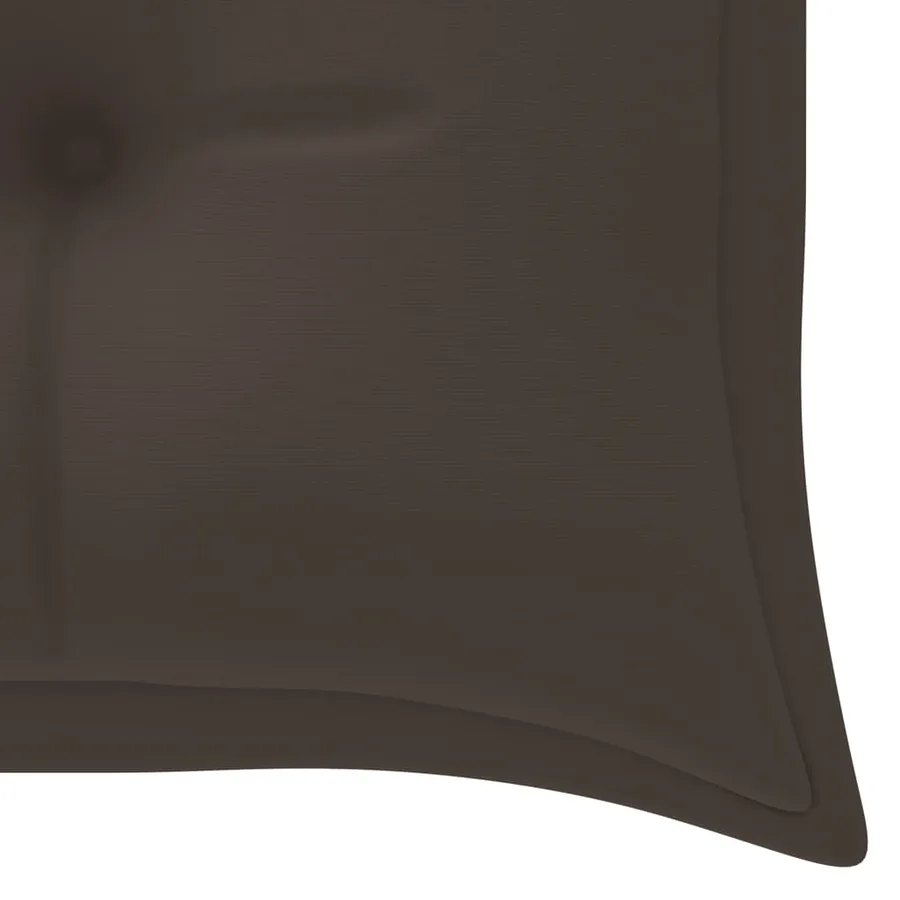 Banc de jardin avec coussin taupe 150 cm Bois de teck massif - 9