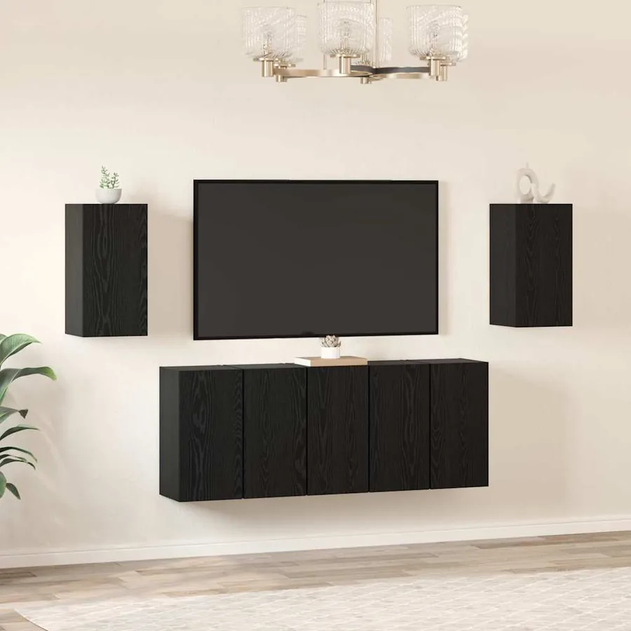 Ensemble meuble TV 7 pcs Chêne noir 30,5 x 30 x 60 cm