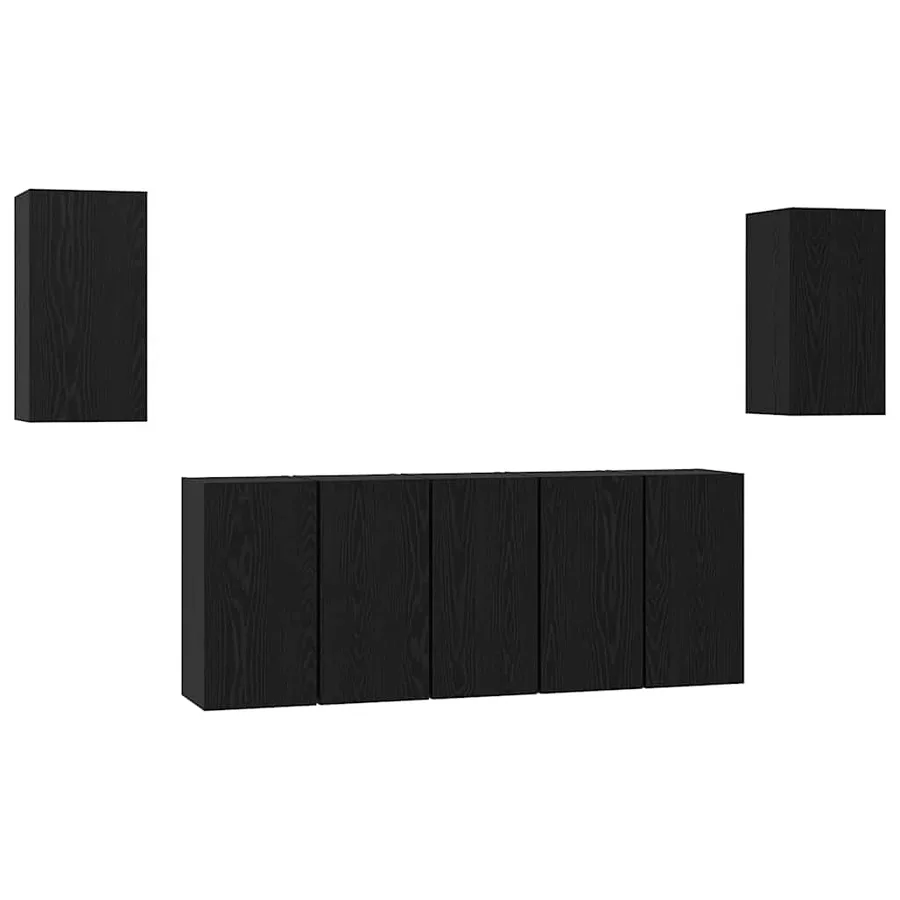 Ensemble meuble TV 7 pcs Chêne noir 30,5 x 30 x 60 cm - 2