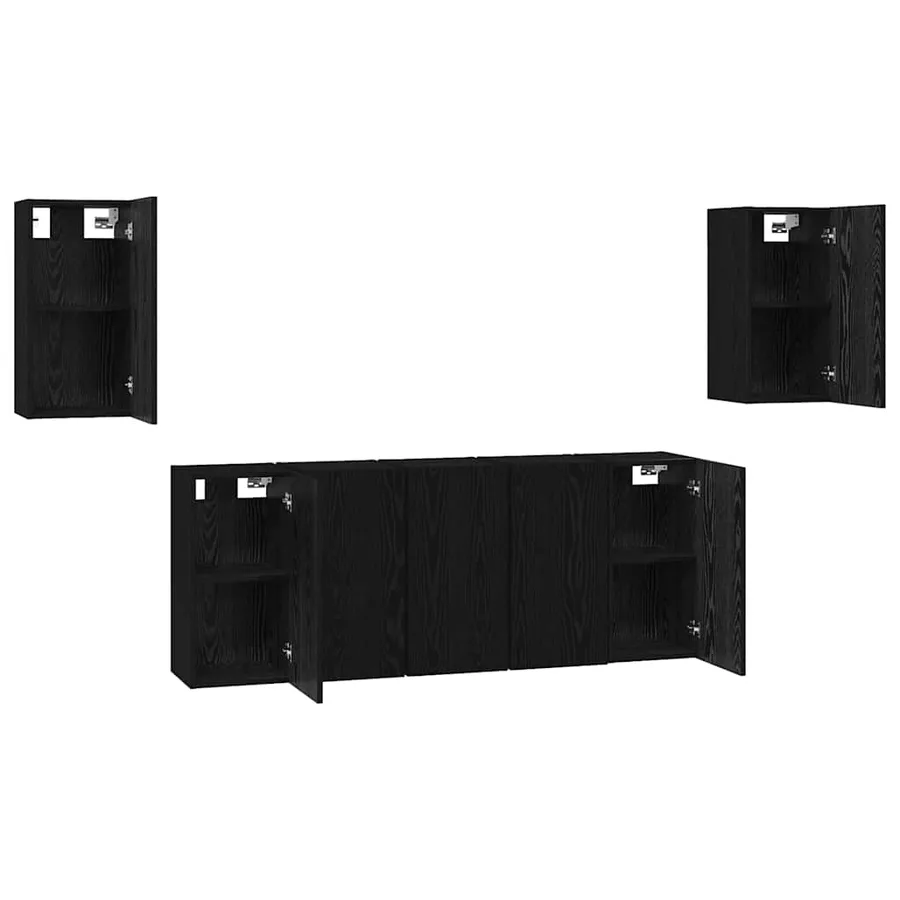 Ensemble meuble TV 7 pcs Chêne noir 30,5 x 30 x 60 cm - 6