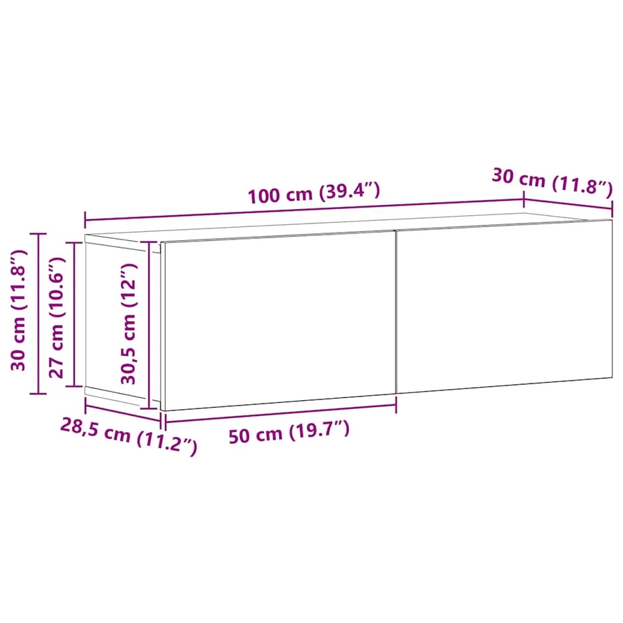 Ensemble meuble TV 6 pcs Chêne noir Bois d'ingénierie - 19