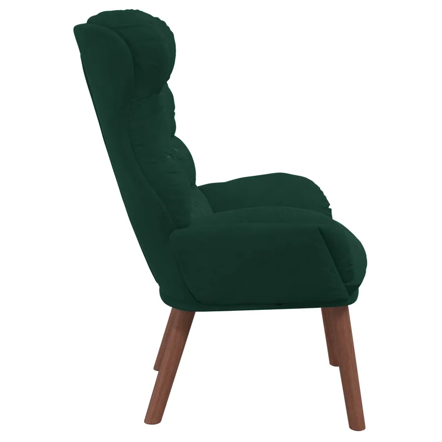 fauteuil Vert foncé 69 x 74 x 93 cm Velours - 5