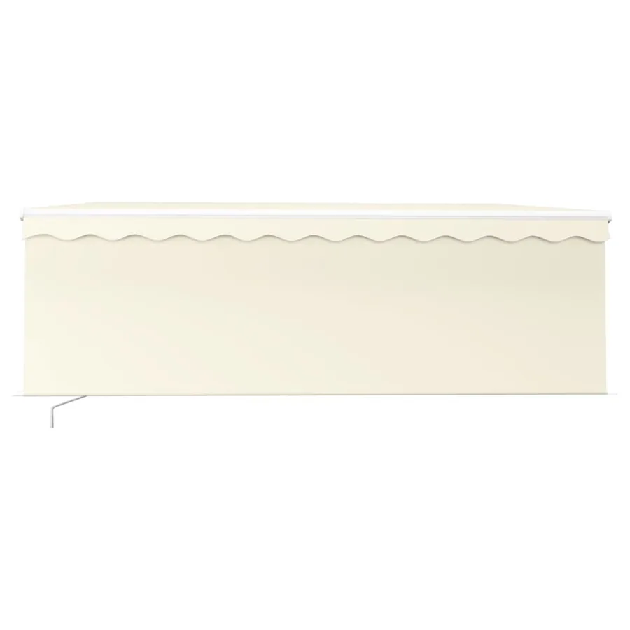 Manual retractable awning with blind 4.5x3 m cream - 3