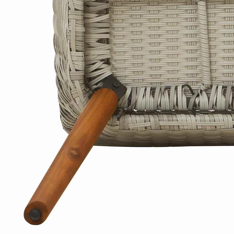 Ensemble de salle à manger pour jardin 7 pcs Gris clair - 9