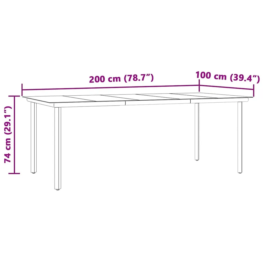 Ensemble de salle à manger pour jardin 7 pcs Beige polyrotin - 13