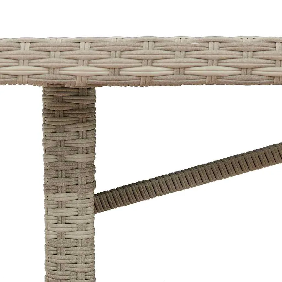 Ensemble de salle à manger pour jardin 7 pcs Gris clair - 12