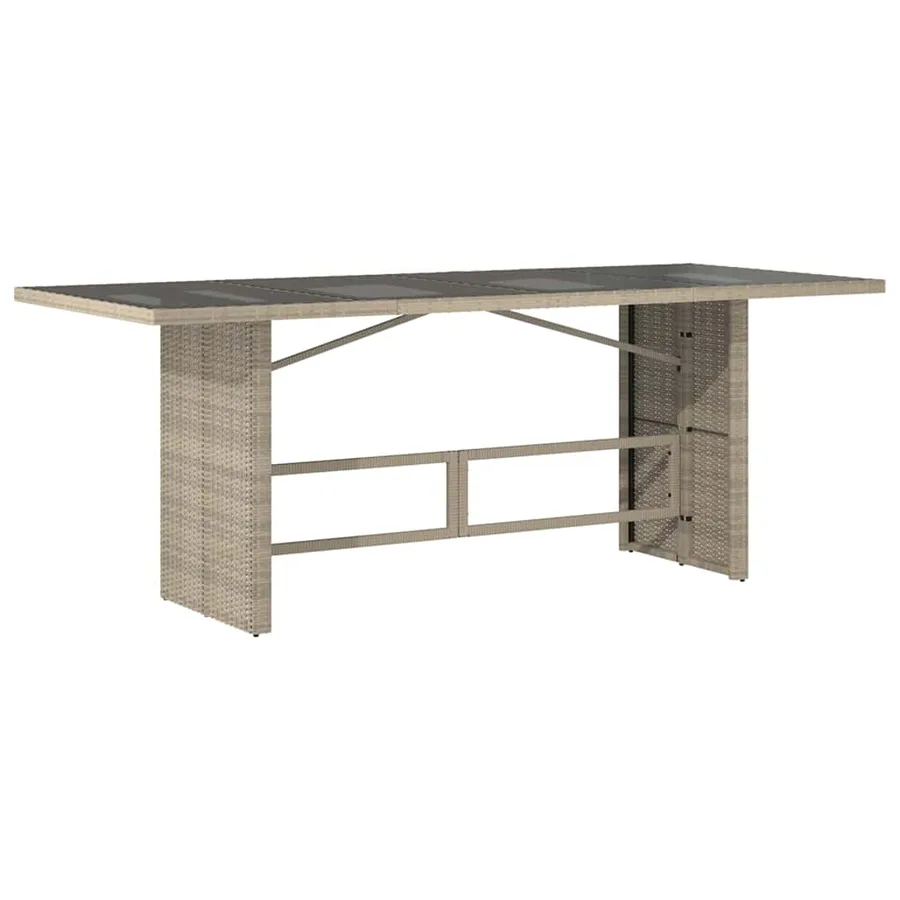 Ensemble de salle à manger pour jardin 7 pcs Gris clair - 5