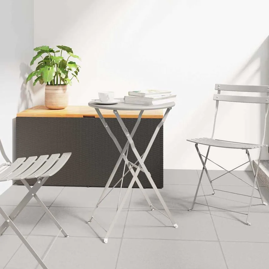 Table bistrot Beige Ø 50 x 71 cm Acier revêtu de poudre