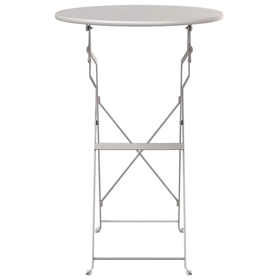 Table bistrot Beige Ø 50 x 71 cm Acier revêtu de poudre - 4