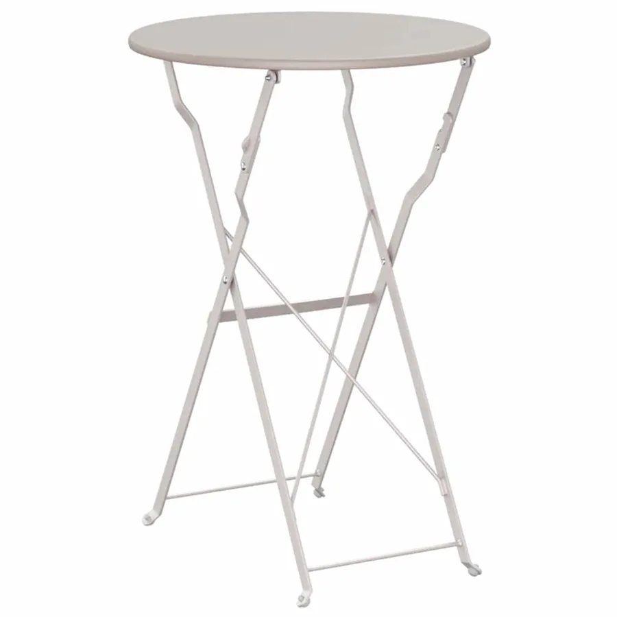 Table bistrot Beige Ø 50 x 71 cm Acier revêtu de poudre - 6