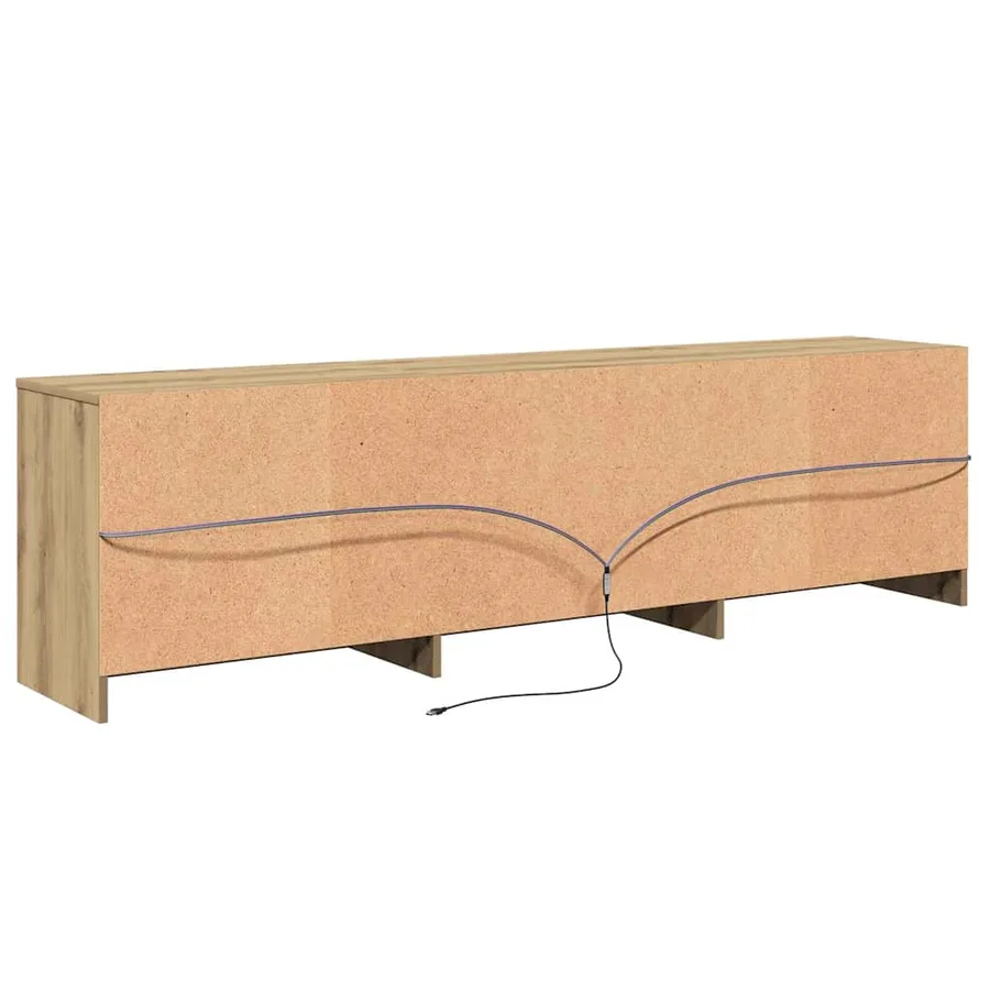 Unites TV 2 pcs Chêne artisanal Bois d'ingénierie - 10